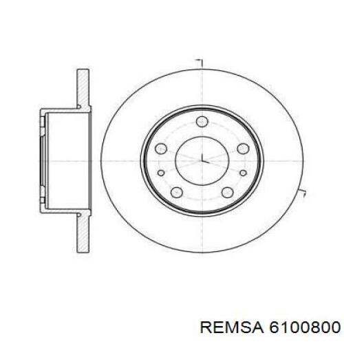 Тормозные диски 6100800 Remsa