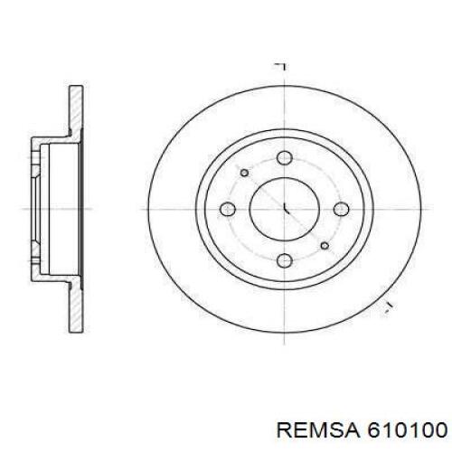 Передние тормозные диски 610100 Remsa