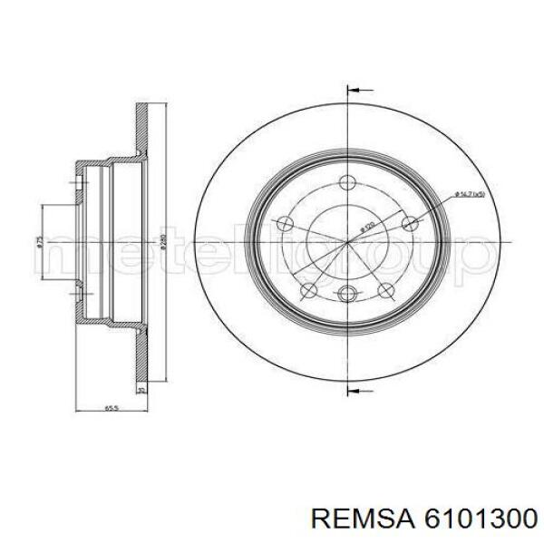 Задний тормозной диск Remsa 6101300 цена, от 35.25 USD