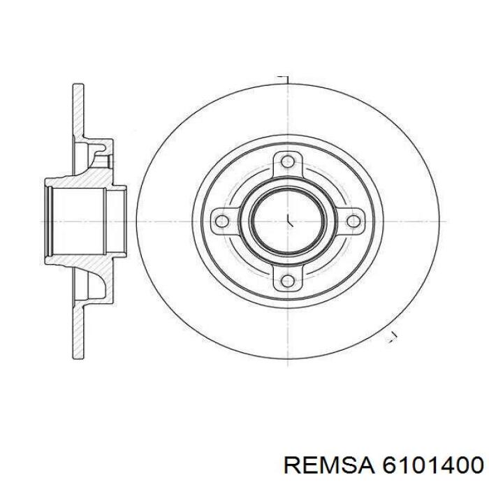 Диск тормозной задний REMSA 6101400