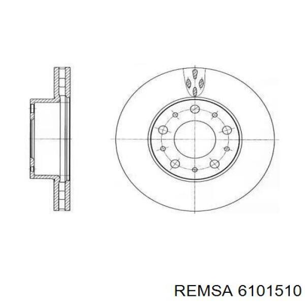 Передние тормозные диски 6101510 Remsa