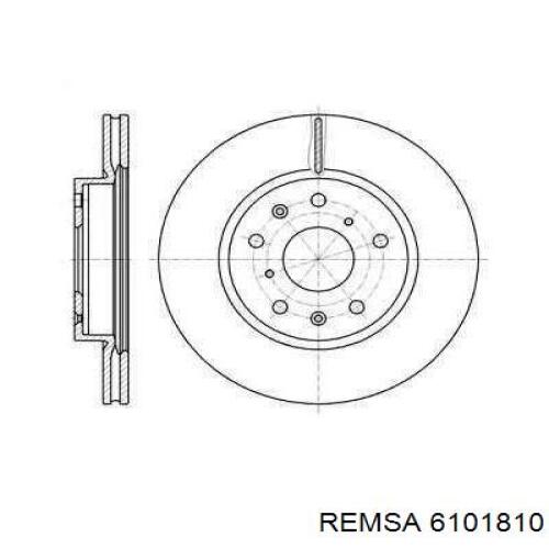 Передние тормозные диски 6101810 Remsa