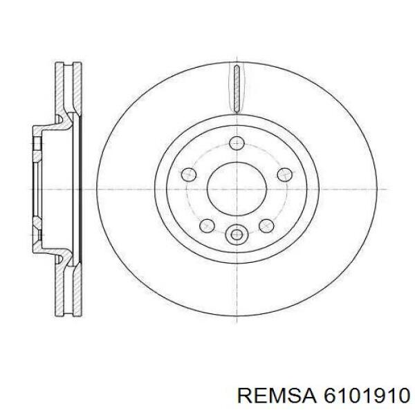 Передние тормозные диски 6101910 Remsa