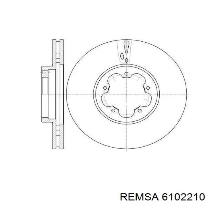 Передние тормозные диски 6102210 Remsa