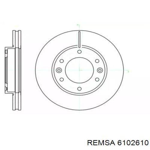 Передние тормозные диски 6102610 Remsa