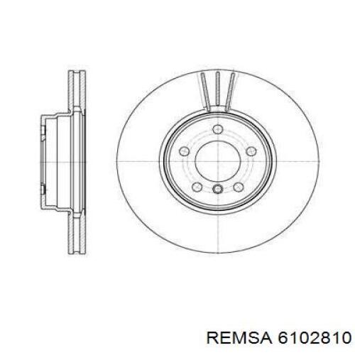 Передние тормозные диски 6102810 Remsa