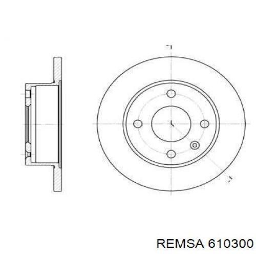 Передние тормозные диски 610300 Remsa