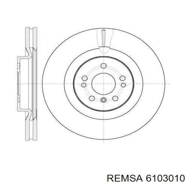 Передние тормозные диски 6103010 Remsa