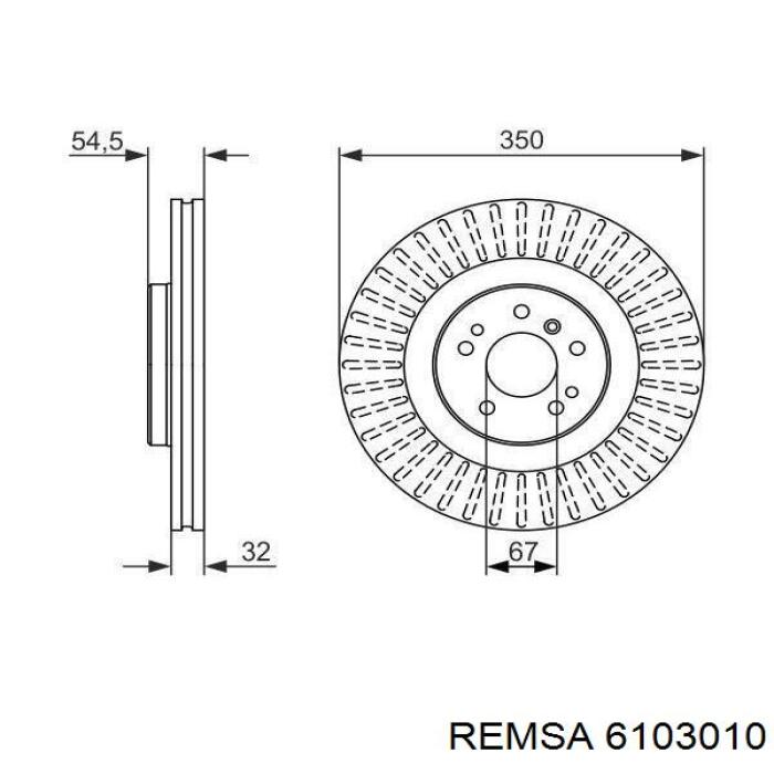 Тормоз дисковый передний Remsa 6103010 цена, от 92.60 USD