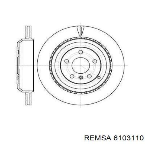 6103110 Remsa диск тормозной задний