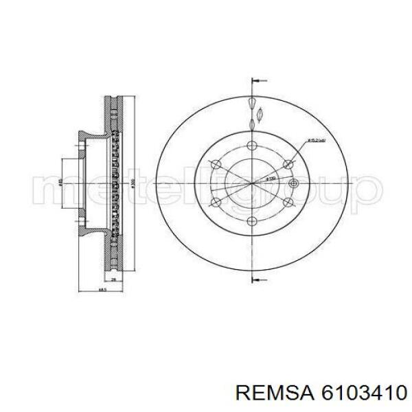 Купить 6103410 Remsa Ротор тормозной