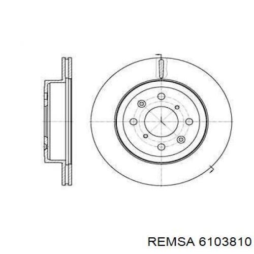 Передние тормозные диски 6103810 Remsa