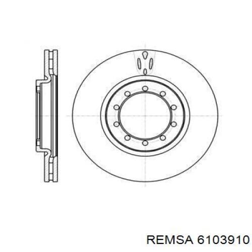 Передние тормозные диски 6103910 Remsa