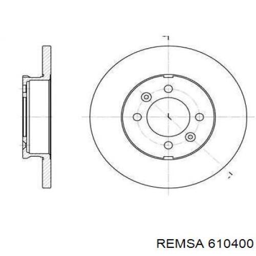 Передние тормозные диски 610400 Remsa