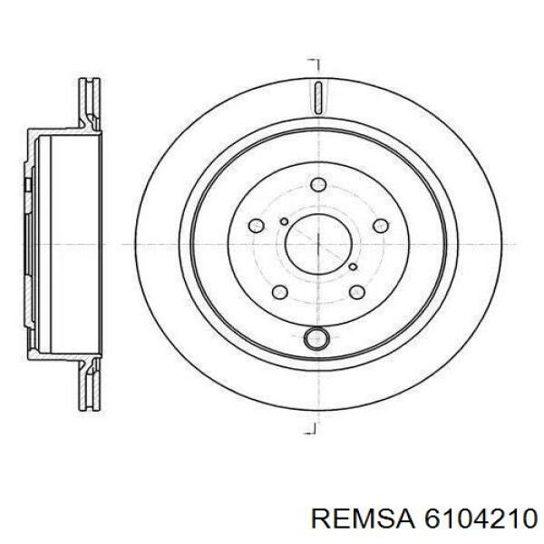 61042.10 Remsa диск тормозной задний