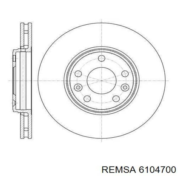Купить 6104700 Remsa Диск тормозной задний