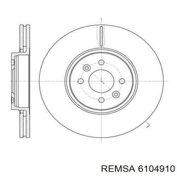 61049.10 Remsa диск тормозной передний