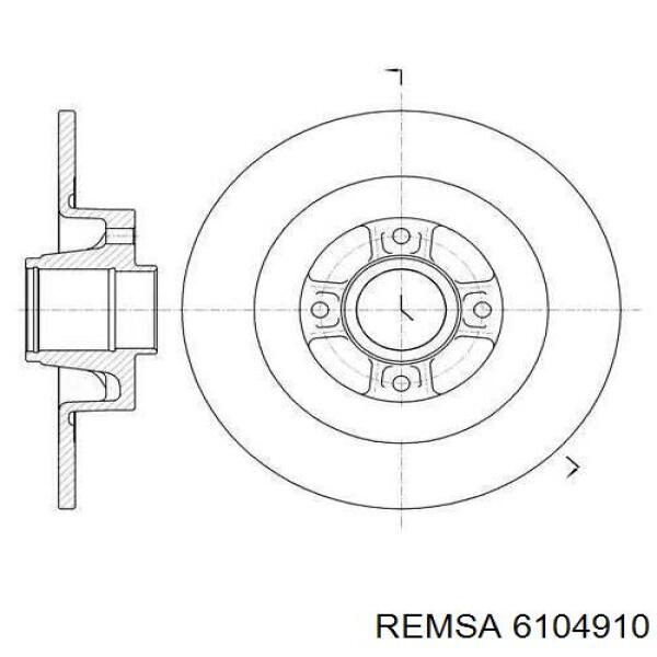 Тормоз дисковый передний Remsa 6104910 цена, от 57.30 USD