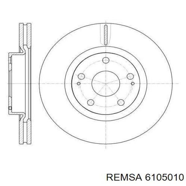 61050.10 Remsa диск тормозной передний