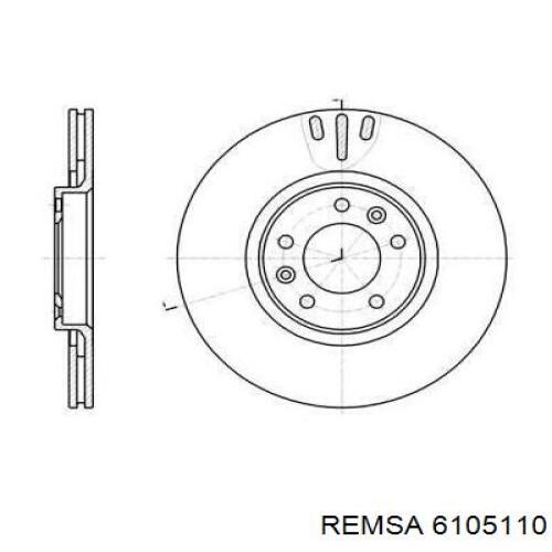 Тормозные диски 6105110 Remsa