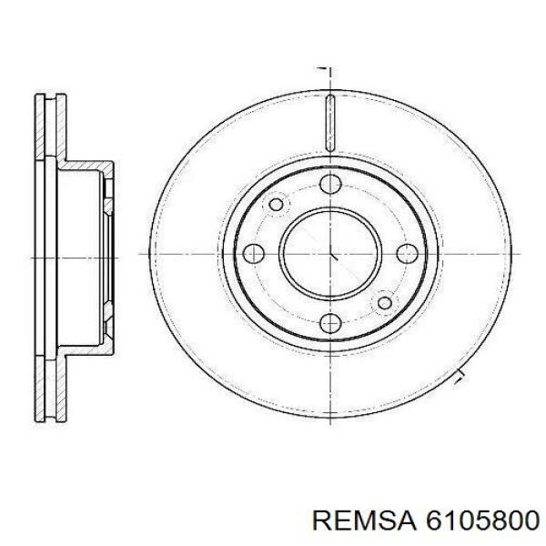 Тормозные диски 6105800 Remsa