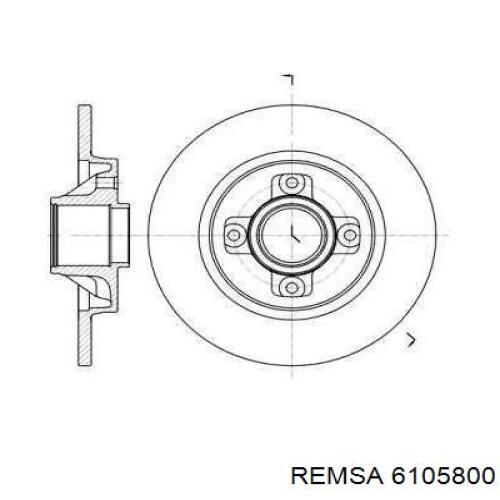 Задний тормозной диск Remsa 6105800 цена, от 51.93 USD