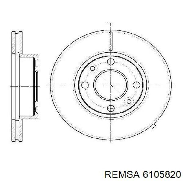 Задний тормозной диск Remsa 6105820 цена, от 73.24 USD