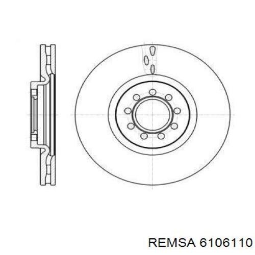 Передние тормозные диски 6106110 Remsa