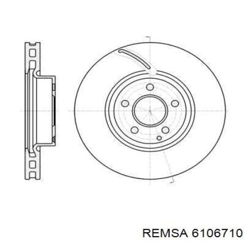 Передние тормозные диски 6106710 Remsa