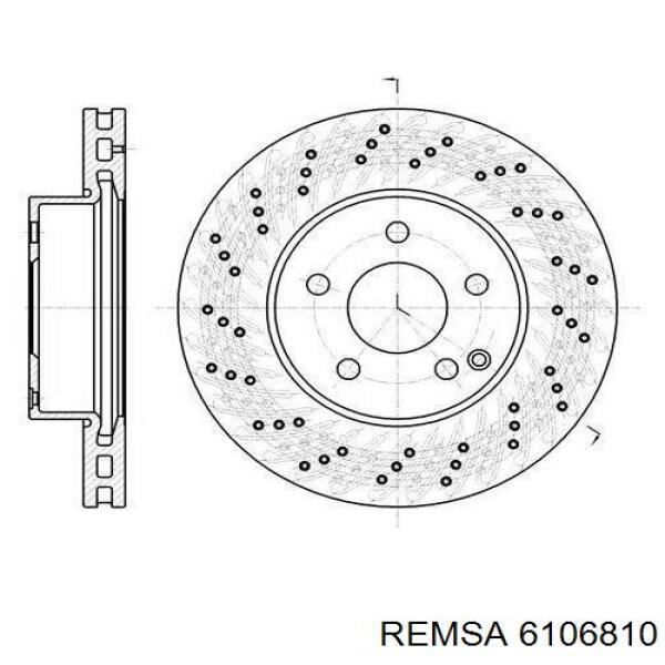 61068.10 Remsa диск тормозной передний