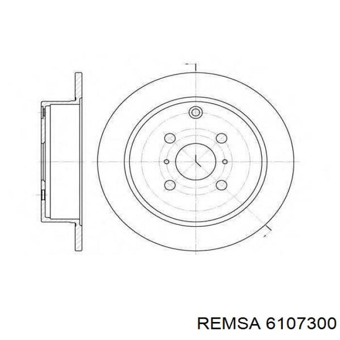 Купить 6107300 Remsa Диск тормозной задний