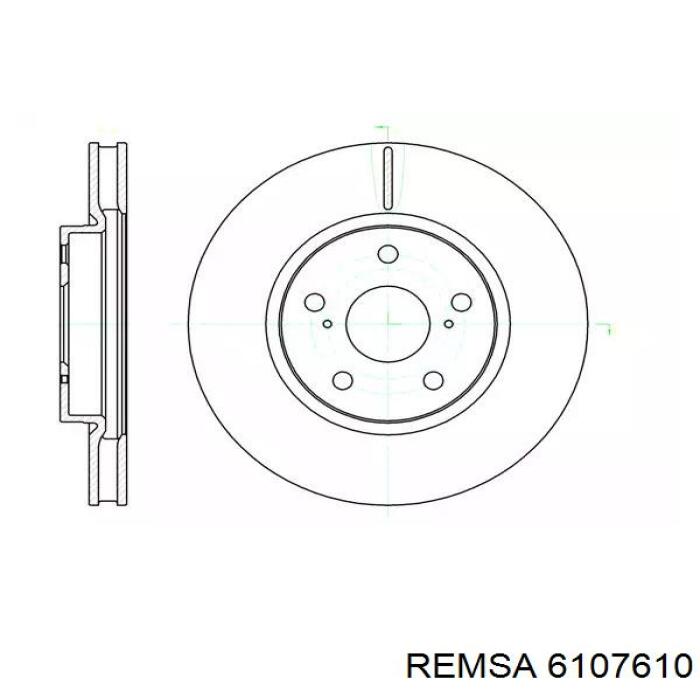 Передние тормозные диски 6107610 Remsa