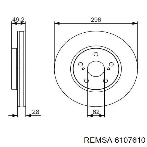 Купить 6107610 Remsa Ротор тормозной