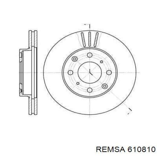 Передние тормозные диски 610810 Remsa