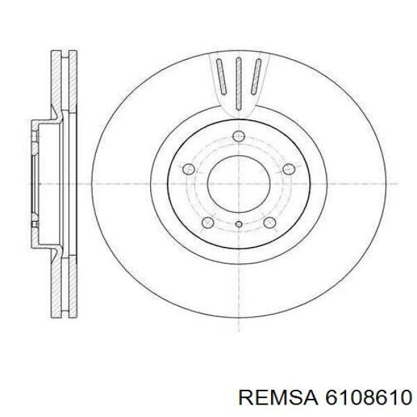 Передние тормозные диски 6108610 Remsa