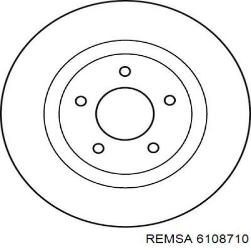 Передние тормозные диски 6108710 Remsa