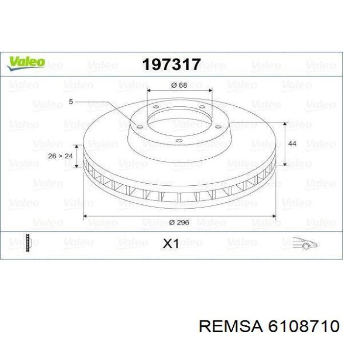 Купить 6108710 Remsa Ротор тормозной
