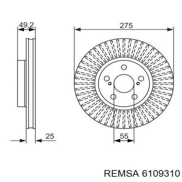 Купить 6109310 Remsa Ротор тормозной