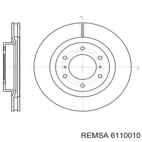 61100.10 Remsa диск тормозной передний