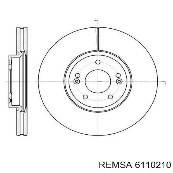 Передние тормозные диски 6110210 Remsa