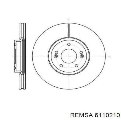 6110210 Remsa Диск тормозной передний