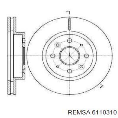 6110310 Remsa диск тормозной передний