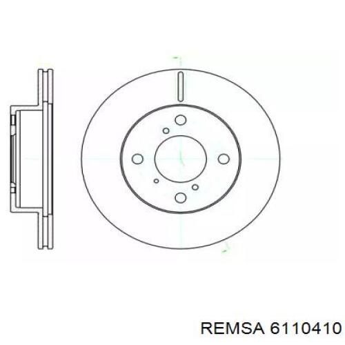 Передние тормозные диски 6110410 Remsa