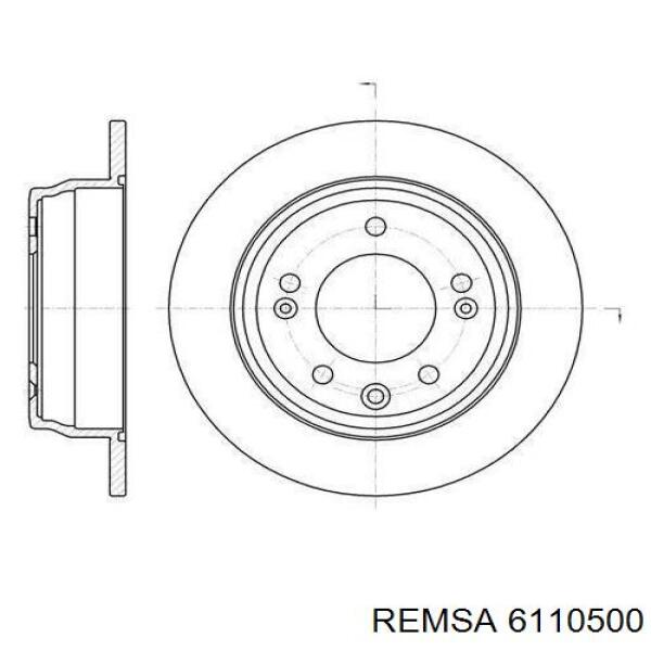 61105.00 Remsa диск тормозной задний