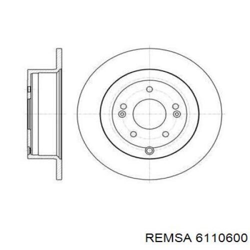 6110600 Remsa диск тормозной задний