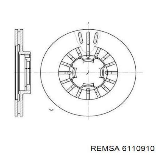 Передние тормозные диски 6110910 Remsa