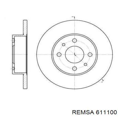 611100 Remsa диск тормозной передний