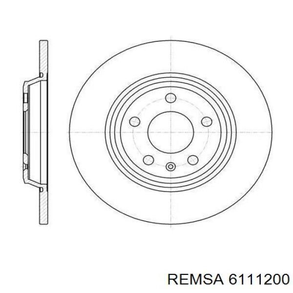 61112.00 Remsa диск тормозной задний