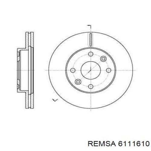 6111610 Remsa диск тормозной передний