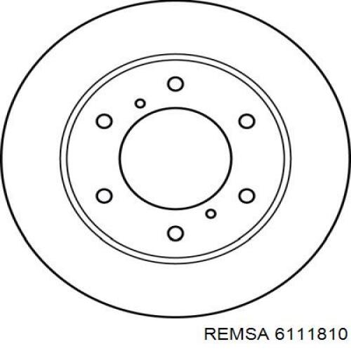 Передние тормозные диски 6111810 Remsa